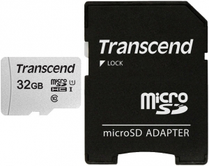 Transcend 32GB MicroSD Card + SD Adapter