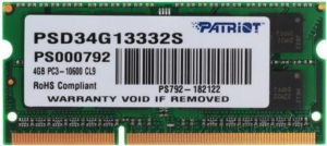 4GB DDR3 1333MHz SODIMM Patriot Signature Line