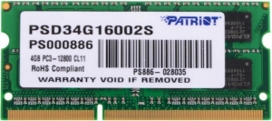 4GB DDR3 1600MHz SODIMM Patriot Signature PC12800