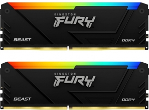64GB DDR4 3600MHz Kingston FURY Beast RGB Kit of 2x32GB 64GB DDR4 3600MHz Kingston FURY Beast RGB Kit of 2x32GB