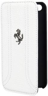 Чехол для iPhone 5 Ferrari Grain Leather Book White (FEFFFLBKP5FW) Чехол для iPhone 5 Ferrari Grain Leather Book White (FEFFFLBKP5FW)