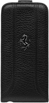 Чехол для iPhone 5 Ferrari Grain Leather Flip Black (FEFFFLP5BL) Чехол для iPhone 5 Ferrari Grain Leather Flip Black (FEFFFLP5BL)
