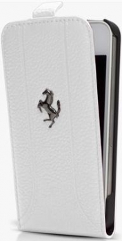 Чехол для iPhone 5 Ferrari Grain Leather Flip White (FEFFFLP5FW) Чехол для iPhone 5 Ferrari Grain Leather Flip White (FEFFFLP5FW)