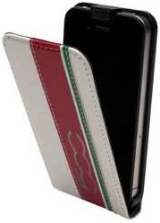 Чехол для iPhone 4/4S Fiat 500 Flip White Stripes