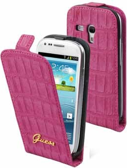 Чехол для Samsung Galaxy S3 Mini Guess Flip Croco Pink