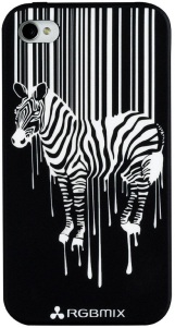 Чехол RGBmix для iPhone 4/4S Zebra Black Чехол RGBmix для iPhone 4/4S Zebra Black