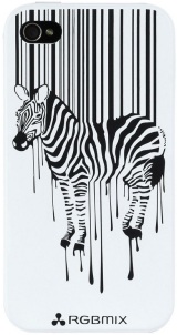 Чехол RGBmix для iPhone 4/4S Zebra White Чехол RGBmix для iPhone 4/4S Zebra White