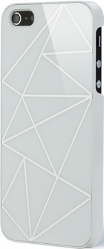 Чехол для iPhone 5 RGBmix Mirror Silver Printed White Чехол для iPhone 5 RGBmix Mirror Silver Printed White