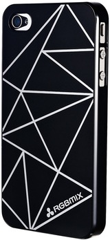 Чехол RGBmix для iPhone 4/4S Mirror Silver Printed Black Чехол RGBmix для iPhone 4/4S Mirror Silver Printed Black