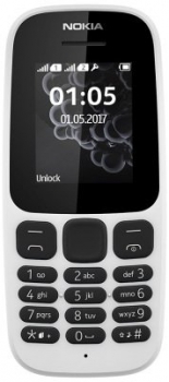 Nokia 105 2017 Dual Sim White