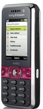 Sony Ericsson K660i Wine on Black