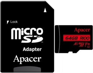 Apacer 64GB MicroSD Card + SD Adapter