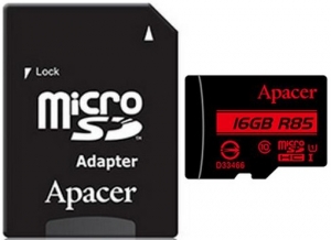 Apacer 16GB MicroSD Card + SD Adapter Apacer 16GB MicroSD Card + SD Adapter
