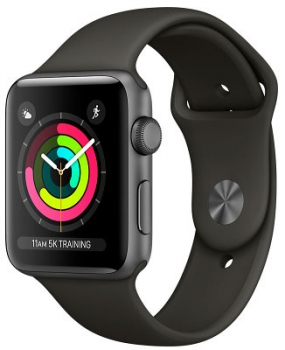 Apple Watch 3 38mm Space Grey Aluminum Case Grey Sport Band LTE Apple Watch 3 38mm Space Grey Aluminum Case Grey Sport Band LTE