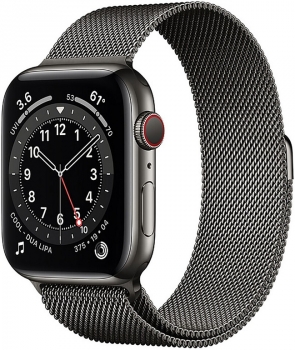 Apple Watch 6 44mm Graphite Stainless Steel Case Graphite Milanese Loop