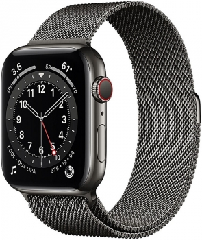 Apple Watch 6 44mm Graphite Stainless Steel Case Graphite Milanese Loop Apple Watch 6 44mm Graphite Stainless Steel Case Graphite Milanese Loop