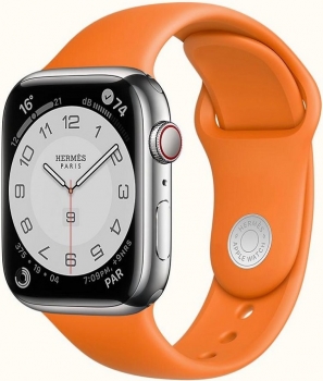 Apple Watch 7 Hermes Silver SS Case LTE 41mm Apple Watch 7 Hermes Silver SS Case LTE 41mm
