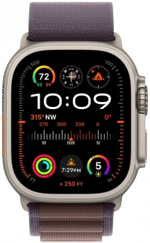 Apple Watch Ultra 2 49mm Titanium Case Indigo Alpine Loop Medium