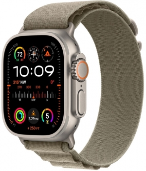 Apple Watch Ultra 2 49mm Titanium Case Olive Alpine Loop Medium