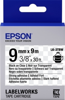 Epson LK-3TBW Black/Clear