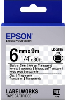 Epson LK-2TBN Black/Clear