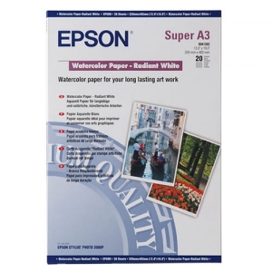 Epson WaterColor Paper-Radian White A3+ 20p
