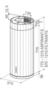 Faber Corinthia Isola EV8P WH Matt/TS A37