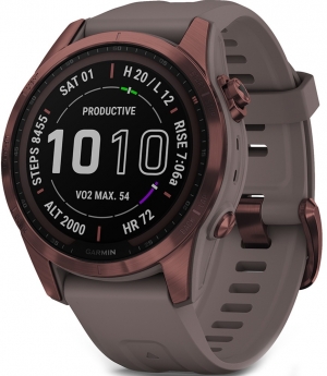 Garmin Fenix 7S Sapphire Solar Dark Bronze