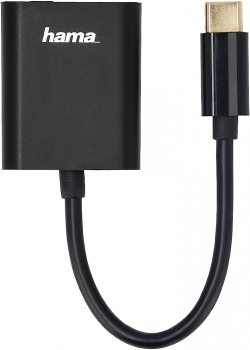 Hama 2-in-1 USB-C audio and charging adapter