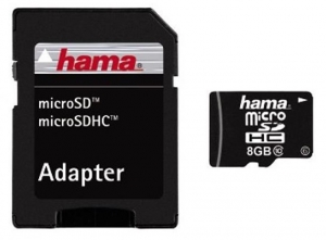 Hama 8GB MicroSD Card + SD Adapter