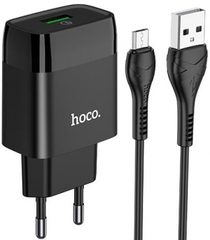 Hoco C72Q + MicroUSB Cable Black