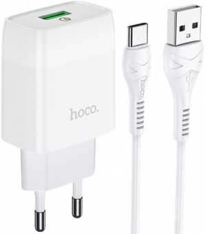 Hoco C72Q + Type-C Cable White