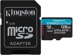 Kingston 128GB MicroSD Card + SD Adapter