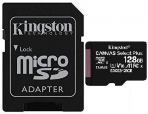 Kingston 128GB MicroSD Card + SD Adapter