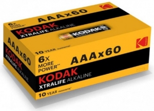 Kodak Xtralife Alkaline AAA 60 Pack