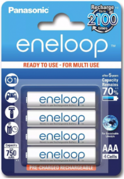 Panasonic Eneloop 750mAh AAA BK-4MCCE/4BE Panasonic Eneloop 750mAh AAA BK-4MCCE/4BE
