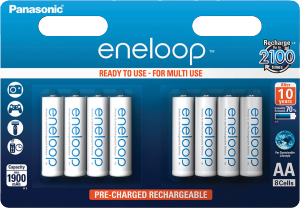 Panasonic Eneloop 1900mAh AA BK-3MCCE/8BE Panasonic Eneloop 1900mAh AA BK-3MCCE/8BE
