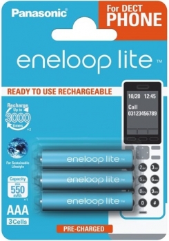 Panasonic Eneloop Lite 550mAh AAA BK-4LCCE/3DE Panasonic Eneloop Lite 550mAh AAA BK-4LCCE/3DE