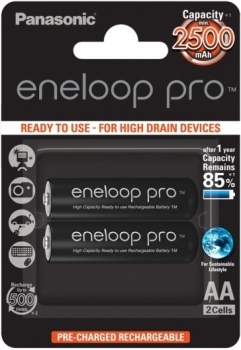 Panasonic Eneloop Pro 2500mAh AA BK-3HCDE/2BE