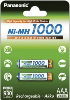 Panasonic High Capacity 1000mAh AAA BK-4HGAE/2BE Panasonic High Capacity 1000mAh AAA BK-4HGAE/2BE