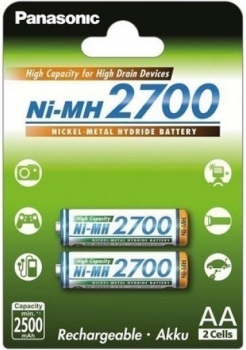 Panasonic High Capacity BK-3HGAE/2BE AA 2700mAh