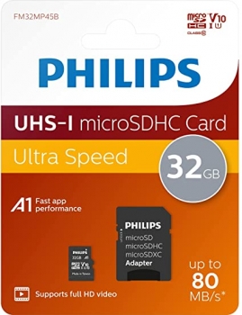 Philips 32GB MicroSD Card + SD Adapter