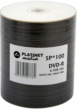 Platinet PRO DVD-R White FF Ink Printable 100*Spindle