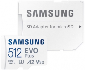 Samsung EVO Plus 512GB MicroSD Card + SD Adapter