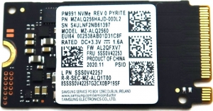 Samsung PM991 256Gb M.2 NVMe SSD