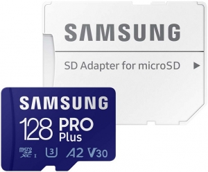 Samsung PRO Plus 128GB MicroSD Card + SD Adapter