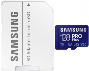 Samsung PRO Plus 128GB MicroSD Card + SD Adapter
