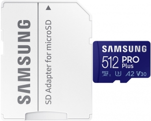 Samsung PRO Plus 512GB MicroSD Card + SD Adapter