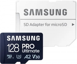 Samsung PRO Ultimate 128GB MicroSD Card + SD Adapter