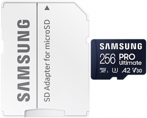 Samsung PRO Ultimate 256GB MicroSD Card + SD Adapter